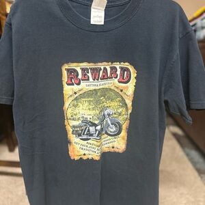 Daytona beach Black Graphic T-Shirt with Motorcycle Design biketober fest 2006